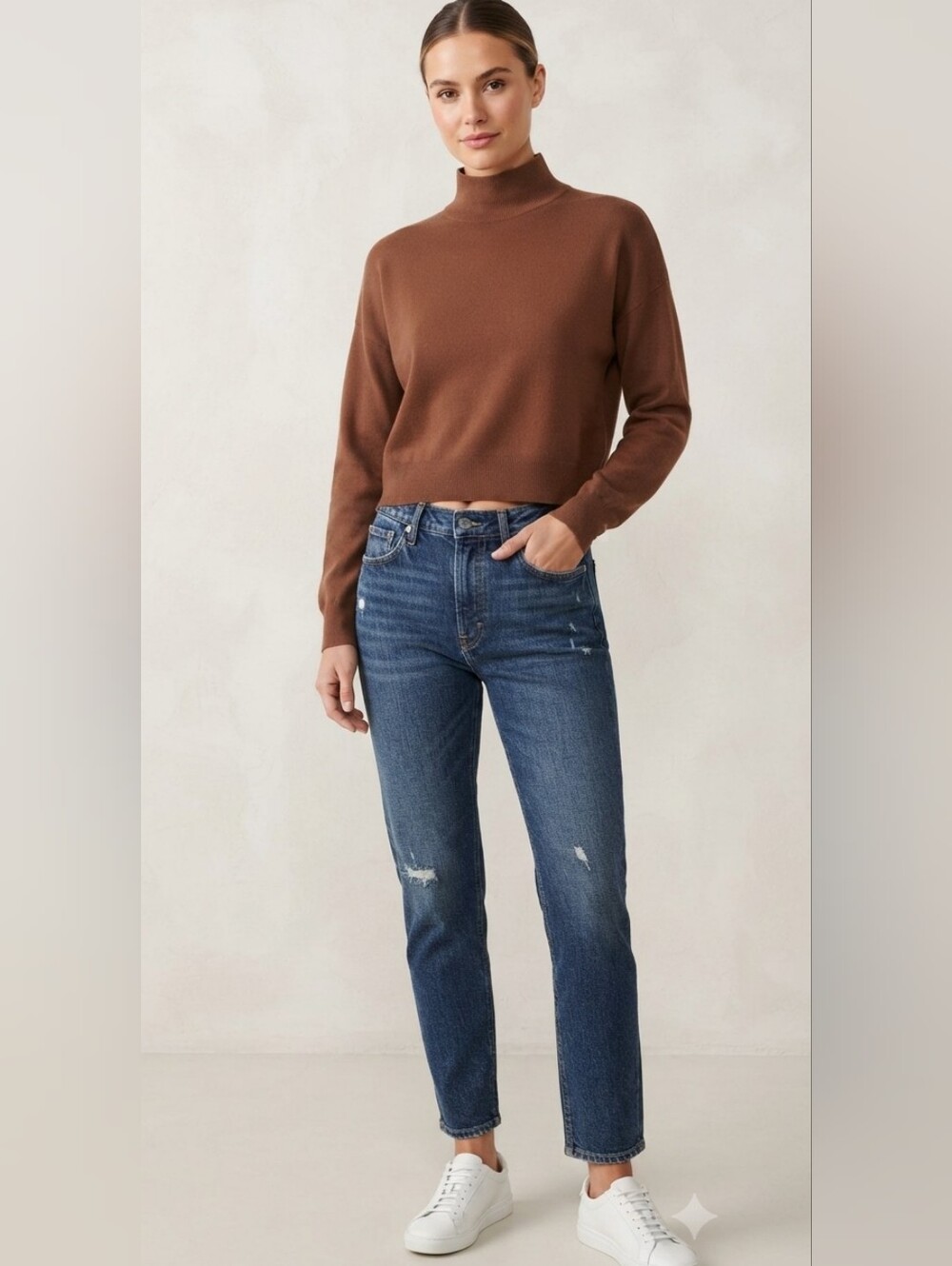 NWOT Frank And Oak Brown EcoVero Knit Sweater XS